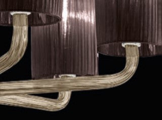 Sylcom Can Can 2120/6-K-FU Smoked Suspension in Polished Chrome Metal Finish