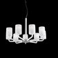 Sylcom Can Can 2120/9-K-BL Milk White Clear Suspension in Polished Chrome Metal Finish