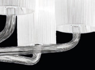 Sylcom Can Can 2120/9-K-CR Clear Suspension in Polished Chrome Metal Finish