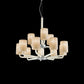 Sylcom Can Can 2120/9+3-K-BL.AV Milk White Ivory Suspension in Polished Chrome Metal Finish
