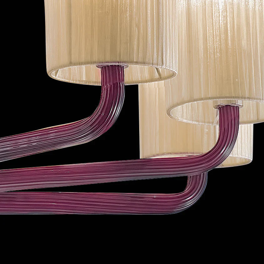 Sylcom Can Can 2122/A2-K-AMT Amethyst Wall Lamp in Polished Chrome Metal Finish