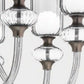 Sylcom Candel 2700/6-NNS-CR Clear Suspension in Brushed Black Nickel Metal Finish