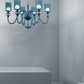 Sylcom Candel 2700/6-NNS-DEN Blue Denim Suspension in Brushed Black Nickel Metal Finish