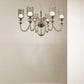 Sylcom Candel 2700/6-NNS-FU Smoked Suspension in Brushed Black Nickel Metal Finish