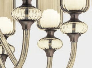 Sylcom Candel 2700/9-NNS-TOP Topaz Suspension in Brushed Black Nickel Metal Finish