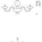 Sylcom Candiano 1530/5-D-OCE Ocean Chandelier in Polished Gold Metal Finish
