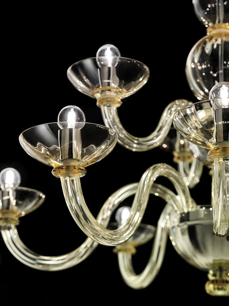 Sylcom Candiano 1530/5-K-OCE Ocean Chandelier in Polished Chrome Metal Finish