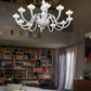 Sylcom Candiano 1531/12-K-BLCR Milky White Clear Chandelier in Polished Chrome Metal Finish