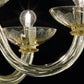 Sylcom Candiano 1531/8-D-TOP Topaz Chandelier in Polished Gold Metal Finish