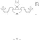 Sylcom Candiano 1531/8-K-CR Clear Chandelier in Polished Chrome Metal Finish