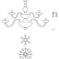Sylcom Candiano 1532/12+6-K-BLCR Milky White Clear Chandelier in Polished Chrome Metal Finish