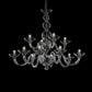 Sylcom Candiano 1532/8+4-D-GRY Gray Chandelier in Polished Gold Metal Finish