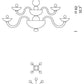 Sylcom Candiano 1532/8+4-K-GRY Gray Chandelier in Polished Chrome Metal Finish