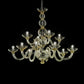 Sylcom Candiano 1532/8+4-K-TOP Topaz Chandelier in Polished Chrome Metal Finish