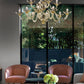 Sylcom Candiano 1534/A2-K-FU Smoked Wall Lamp in Polished Chrome Metal Finish