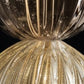 Sylcom Carola 1422/20-D-FU.ORO Fumé 24 Kt Gold Table Lamp in Polished Gold Metal Finish