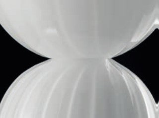 Sylcom Carola 1422/20-K-BL.CR Milk White Clear Table Lamp in Polished Chrome Metal Finish