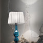 Sylcom Carola 1422/35-D-GRY Grey Table Lamp in Polished Gold Metal Finish