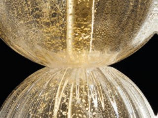 Sylcom Carola 1422/35-D-ORO 24Kt Gold Table Lamp in Polished Gold Metal Finish