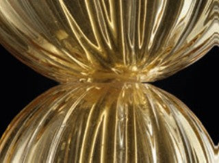 Sylcom Carola 1422/35-K-AS Submerged Amber Table Lamp in Polished Chrome Metal Finish