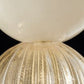 Sylcom Carola 1422/35-K-BLAV.ORO Ivory and 24Kt Gold Table Lamp in Polished Chrome Metal Finish