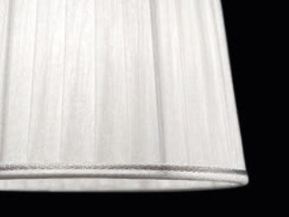 Sylcom Carola TOP 1422/35-ARG Ivory and Silver Trim Lamp Shade
