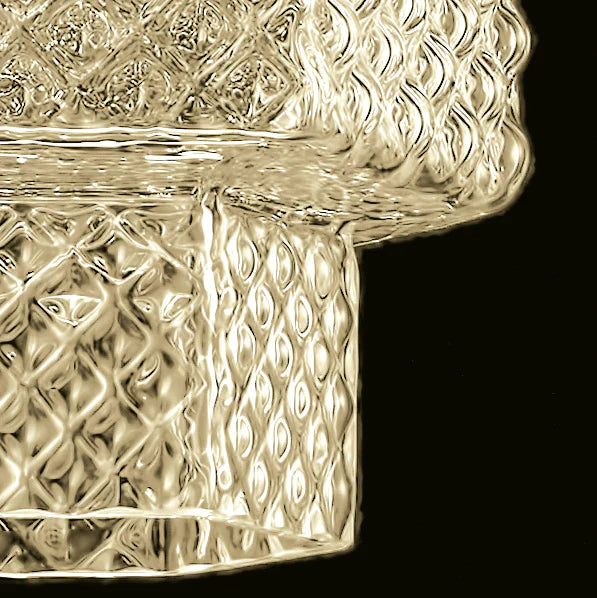 Sylcom Casa Blanca 0262-K-TOP Topaz Wall Lamp in Polish Chrome Metal Finish