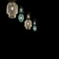 Sylcom Casa Blanca 0265-K-TOP Topaz Wall Lamp in Polish Chrome Metal Finish