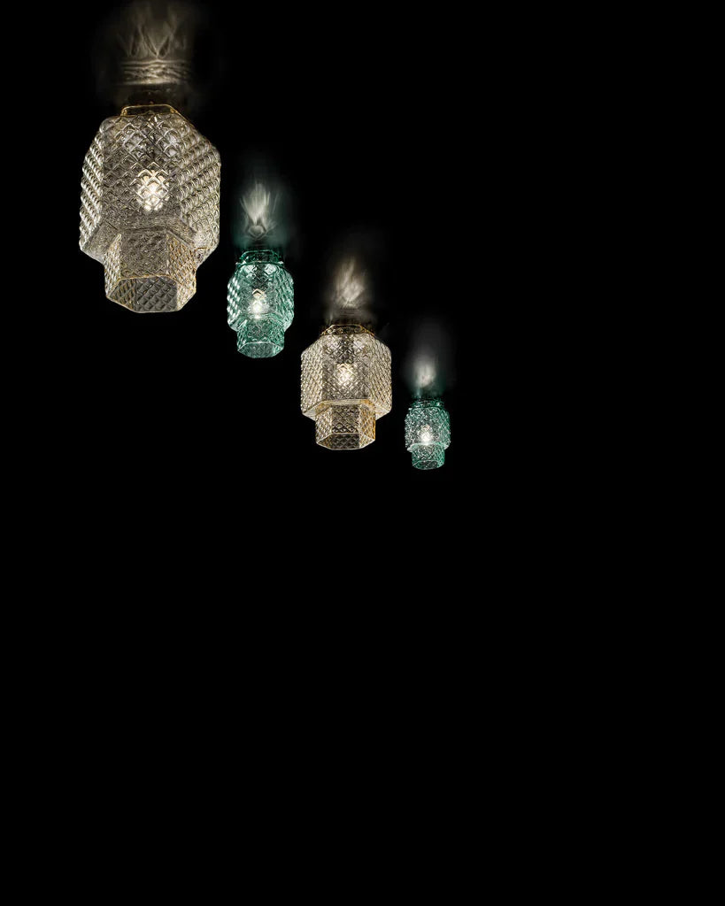 Sylcom Casa Blanca 0265-K-TOP Topaz Wall Lamp in Polish Chrome Metal Finish