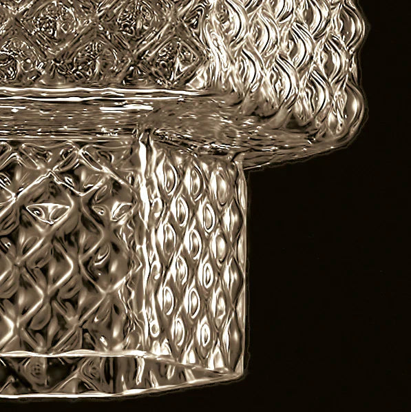 Sylcom Casa Blanca 0267-K-FU Smoked Wall Lamp in Polish Chrome Metal Finish
