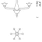 Sylcom Corner 1542/6-K-BLGRY.GRY Milky White Gray and Gray Chandelier in Polished Chrome Metal Finish