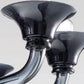 Sylcom Corner 1544/12+6+3-K-BLGRY.GRY Milky White Gray and Gray Chandelier in Polished Chrome Metal Finish