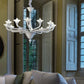 Sylcom Corner 1545/A2-D-BLCR Milky White Clear Wall Lamp in Polished Gold Metal Finish
