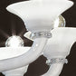 Sylcom Corner 1545/A2-D-BLCR Milky White Clear Wall Lamp in Polished Gold Metal Finish