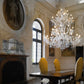 Sylcom Dandolo 947/16+8+8+4-K-CR.PB Crystal with lead pendants Chandelier in Polished Chrome Metal Finish