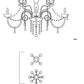 Sylcom Dandolo 947/16+8+8+4-K-OCE Ocean with lead pendants Chandelier in Polished Chrome Metal Finish