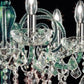 Sylcom Dandolo 947/8-D-OCE Ocean with lead pendants Chandelier in Polished Gold Metal Finish