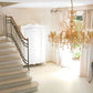 Sylcom Dandolo 949/10-K-GRY Gray with lead pendants Chandelier in Polished Chrome Metal Finish