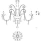 Sylcom Dandolo 949/12-D-FU Smoked with lead pendants Chandelier in Polished Gold Metal Finish