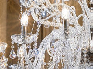 Sylcom Dandolo 949/12+6-D-CR.NAZ Crystal with national pendants Chandelier in Polished Gold Metal Finish