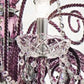 Sylcom Dandolo 949/6-D-AMT Amethyst with lead pendants Chandelier in Polished Gold Metal Finish