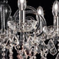 Sylcom Dandolo 949/6+3-K-GRY Gray with lead pendants Chandelier in Polished Chrome Metal Finish