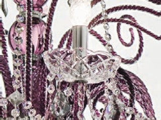 Sylcom Dandolo 949/A2-D-AMT Amethyst with lead pendants Wall lamp in Polished Gold Metal Finish
