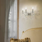 Sylcom Dandolo 949/A3-K-CR.PB Crystal with lead pendants Wall lamp in Polished Chrome Metal Finish