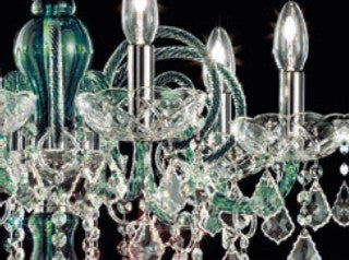 Sylcom Dandolo 949/L1-K-OCE Ocean with lead pendants Table Lamp in Polished Chrome Metal Finish