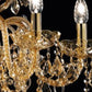 Sylcom Dandolo 949/L2-D-D.A Amber Detailing with national pendants Table Lamp in Polished Gold Metal Finish