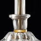 Sylcom Dea 1475-PA-CR Clear Table Lamp in Silver Bronzing Metal Finish