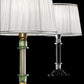 Sylcom Dea 1476-PA-BLU.ORO Blue and 24Kt Gold Table Lamp in Silver Bronzing Metal Finish