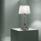 Sylcom Dea 1476-PA-CR Clear Table Lamp in Silver Bronzing Metal Finish