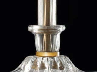 Sylcom Dea 1476-PA-CR Clear Table Lamp in Silver Bronzing Metal Finish